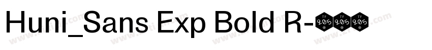 Huni_Sans Exp Bold R字体转换